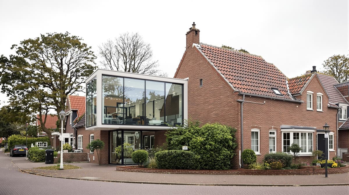 De fascinerende metamorfose van Blaricumse rijtjeshuizen uit de jaren '80 tot architecturale juweeltjes — hoe een nieuwe generatie eigenaren de saaie bakstenen rijen transformeert tot exclusieve familieverblijven die hun oorspronkelijke buurt nauwelijks meer herkenbaar maken